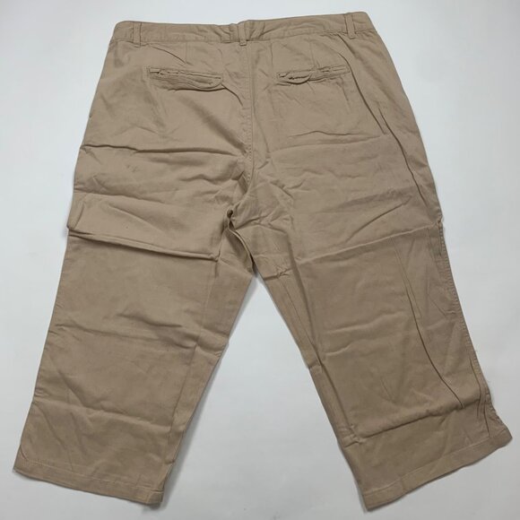 Lot of 2 Woman Within Brown and Tan Classic Fit Pants Size 16W - Picture 8 of 11